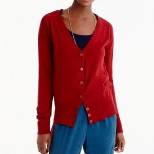 Universal Standard x J. Crew Womens Size Small Cardigan Sweater Red
